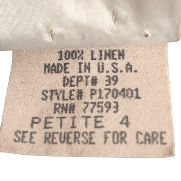 Vintage MATCH Black 100% Linen Maxi Dress with Side Coconut Buttons. Size 4P - Picture 7 of 8